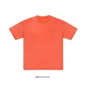 Premium vintage acid-washed orange 250g heavyweight cotton short sleeve t-shirt for men - S / Tops / Washed Orange