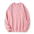 Felpa rosa girocollo oversize in cotone pesante con spalle scese - 3XL / Tops / Rosa (Modello Genitore-Figlio)
