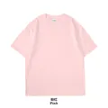 Heavyweight 260G combed cotton drop shoulder men's t-shirt in light pink color - S / Tops / Pink