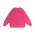 Sweat-shirt oversize rose délavé vintage en coton lourd 360G avec col ras du cou - S / Hauts / Rose rouge