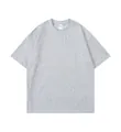 T-shirt grigia oversize in puro cotone con spalle scese e vestibilità comoda, casual - 3XL / Tops / Grigio Melange