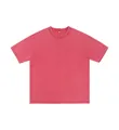 American vintage style washed 250g pure cotton short sleeve t-shirt in dusty red finish - S / Tops / Washed Red