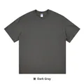 Heavyweight 230g drop shoulder 100% cotton short sleeve t-shirt in dark gray color - L (Oversized European Size) / Tops / Dark Gray