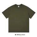Men's oversized 230g heavy cotton drop shoulder crew neck T-shirt in army green - L (Oversized European Size) / Tops / Army Green
