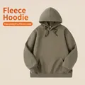 Premium olive green heavy silver fox fleece hoodie with oversized drop shoulder design - S / Tops / Dark Khaki