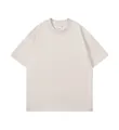 T-shirt a maniche corte in puro cotone beige chiaro oversize per giovani con collo tondo - 3XL / Tops / Grigio Avena