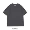 Premium heavyweight 260g combed cotton drop shoulder t-shirt in dark gray for men - S / Tops / Dark Gray