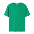 Premium 180G pure cotton round neck short sleeve T-shirt in vivid emerald green color - XS / Tops / Verdant