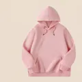 Premium solid pink heavyweight fleece hoodie with drawstring and kangaroo pocket - S / Tops / Pink