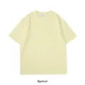 Heavyweight 260G combed cotton drop shoulder men's short sleeve T-shirt in apricot color - S / Tops / Apricot