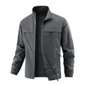 Premium lichtgewicht donkergrijze windbreaker herenjas voor lente en herfst seizoen - M / Tops / Grijs