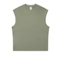 Premium 270g heavy cotton oversized sleeveless street style vest in olive green color - S / Tops / Army Green