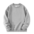 Classic oversized 320g pure color crewneck sweatshirt for men and women in heather grey - 3XL / Tops / Crewneck Style / Marl Grey