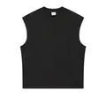 Oversized black 270g heavyweight cotton sleeveless vest for casual streetwear style - S / Tops / Black