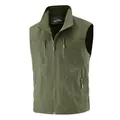 Men's lightweight outdoor fishing vest with multi-zipper pockets in olive green - M / Tops / Army Green