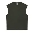 Dark grey oversized 270g sleeveless tank top with wide shoulder design - S / Tops / Chocolate