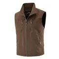 Men's brown multi-pocket outdoor utility fishing vest made of lightweight fabric - M / Tops / Coffee