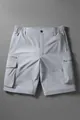Men's breathable quick-dry cargo shorts in light grey color with multiple pockets - 3XL / Bottoms / Light Gray