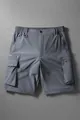 Professional men's quick-dry cargo shorts in grey with multiple utility pockets. - 3XL / Bottoms / Dark Gray