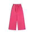 Retro washed pink wide-leg sweatpants made from 360g heavy cotton terry fabric. - S / Bottoms / Rose Red