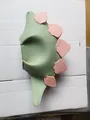 Mini borsa a tracolla carina a forma di dinosauro verde e rosa texture litchi - Verde