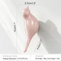 Elegant modern pink bird-shaped decorative wall hook for hanging clothes and hats - Pink