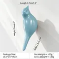 Creative blue bird-shaped decorative wall hook with dimensions and package weight details - Blue