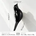 Gancho de pared decorativo creativo con forma de pájaro en acabado negro brillante - Negro