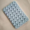 Light blue square double-sided silicone suction cup mat with 40 cups for phone grip - Double-Sided 40-Suction Cup (Non-Thickened) / Light Blue