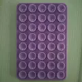 Purple 40-grid rectangular silicone suction cup pad for cell phone anti-slip grip - Double-Sided 40-Suction Cup (Non-Thickened) / Light Purple