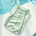 Mint green breathable cooling dog vest with reflective strips for summer sun protection - S(Chest 35cm 1.5-2.5kg) / Tops / Mint Green