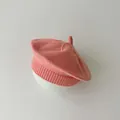 Zachte roze gebreide baby baret, comfortabel winteraccessoire voor kleine kinderen - Roze Fopspeen