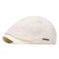 Boina de malla beige transpirable gorra plana para protección solar de verano - Beige