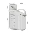 Contenedor hermético para comida de mascotas de 2000ml con escala de medición clara - M / 2000ml / Blanco