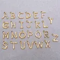 Juego completo de 26 dijes de alfabeto dorados para bricolaje con pedrería. - Estilo 88 Chapado Uv Resistente Al Color Oro Kc / Juego de 26 Letras