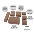 Braune Samt-Schmuckdosen für Ringe, Armreifen und Halsketten in mehreren Abmessungen - Hellkhaki (Flach) - Einzelringbox / 6x5x3.5cm Metall-Samt-Box