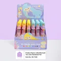 Stylos à bille mignons sirène 10 couleurs dans une boîte de présentation violette - Style Petite Sirène (KK-7440) / 0.7mm