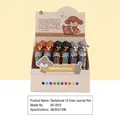 Joli set de stylos à bille KUKI 10 couleurs teckel pour journal intime en présentoir - Style Teckel (KK-3010) / 0.7mm