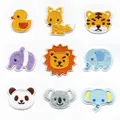 Set mit sortierten bestickten Tier-Patches für Kleidung Reparatur und Dekoration - Gemischtes Tierkombinationsset / 9er Set
