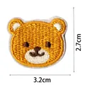 Parche bordado de oso de dibujos animados para reparar ropa, 3,2 cm x 2,7 cm - Estilo de Cabeza de Oso de Dibujos Animados (DW8979-9)