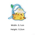 Parche bordado de pollito con sombrero de flor estilo 36 dimensiones 5,1x5,2cm para ropa - Estilo Pollito con Sombrero de Flor (1512)