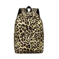 Stylish leopard print school backpack featuring a front zipper pocket and durable straps - Single Bag / Leopard Print