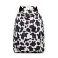 Waterproof cow print backpack for students with multiple pockets and adjustable straps - Single Bag / Cow Print