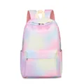 Pastel gradient galaxy print backpack for school and travel - Single Bag / Iridescent