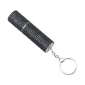 Portable refillable perfume atomizer bottle with black rhinestones and silver keychain - Black