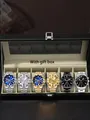 Coffret de montres à quartz pour hommes avec bracelets en acier dans un écrin de luxe. - Collection Geneva de 6 Pièces avec Bracelet en Acier