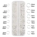 Comprehensive boxed set of silver open jump rings in multiple sizes for DIY jewelry making - Boxed 16 (Bright Silver Jump Ring Set) / 4mm-10mm Multiple Sizes