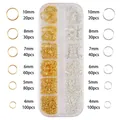 Boxed DIY jump ring set in gold and silver colors, assorted sizes from 4mm to 10mm - Boxed 19 (Gold & Silver Jump Ring Set) / 4mm-10mm Mixed Sizes