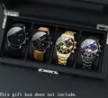 Set di orologi al quarzo da uomo con cinturini in acciaio e pelle in una custodia nera - Collezione Joker 4 Pezzi Nero e Blu