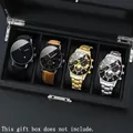 Elegante collezione di orologi al quarzo da uomo con cinturini in acciaio e pelle - Collezione Joker 4 Pezzi Oro e Nero